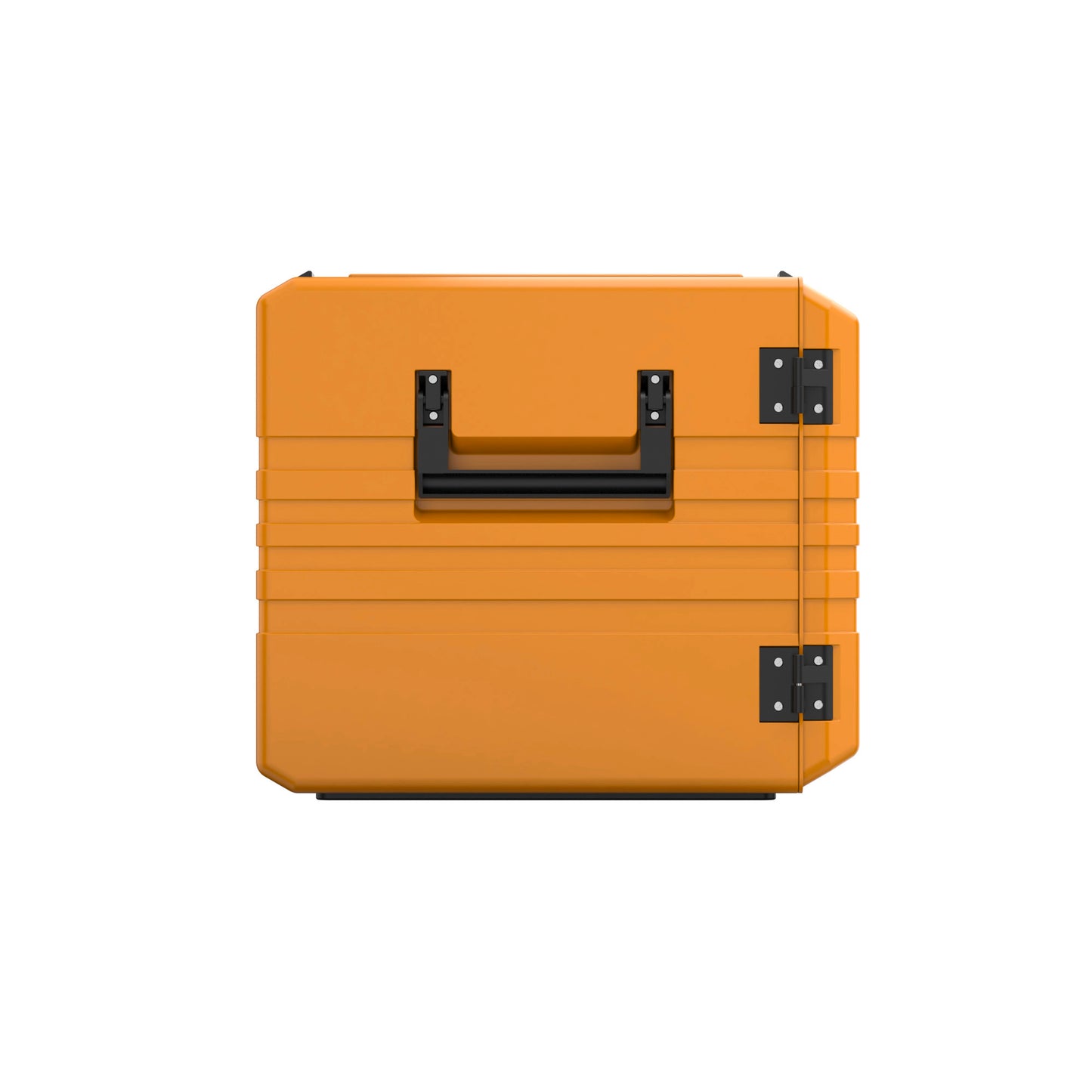 Orange Thermobox mit Griffen.