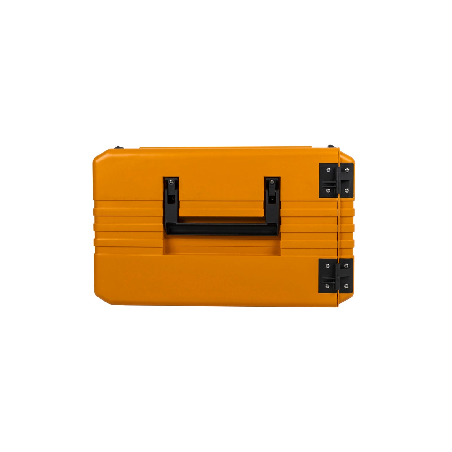 Orange Thermobox mit Tragegriff.