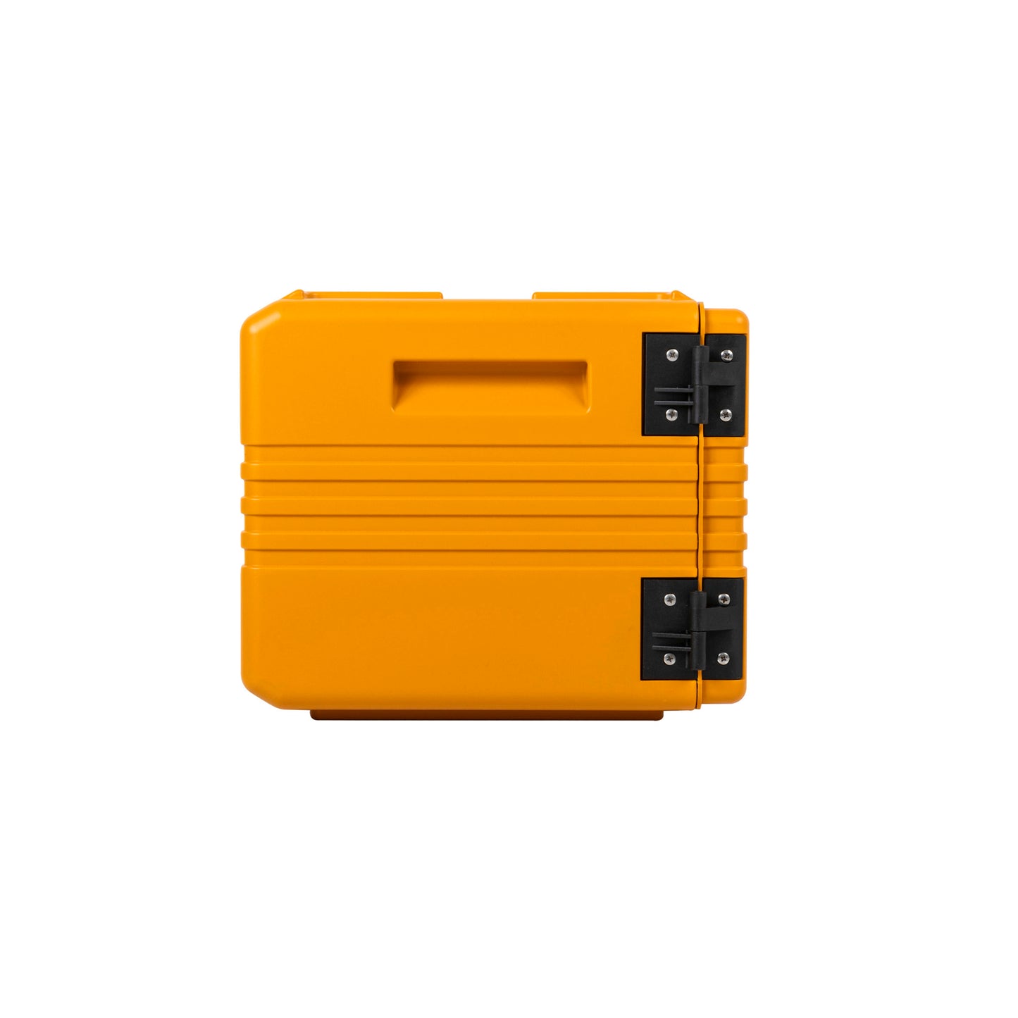 Orange Thermobox mit Verschluss.