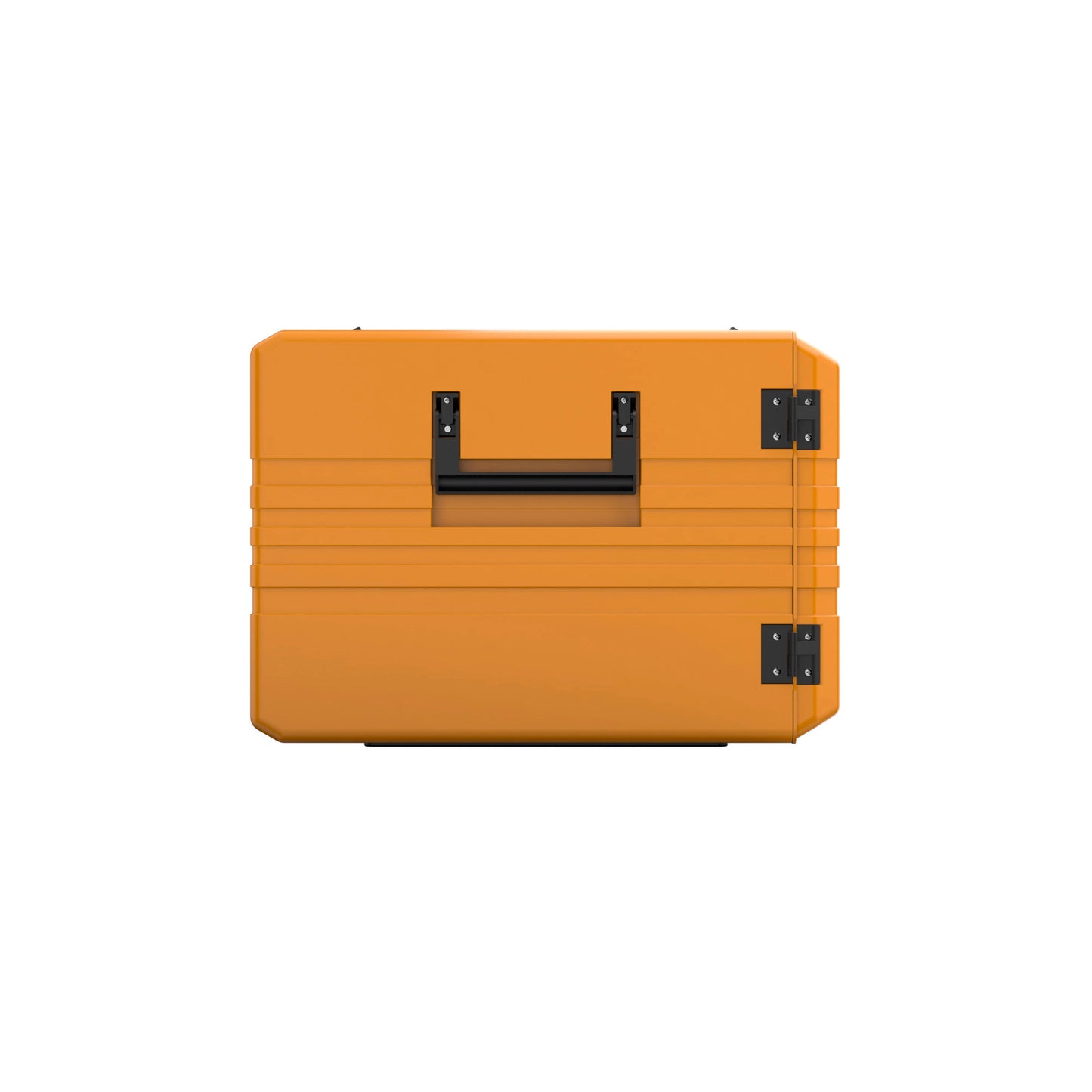 Orange Thermobox mit Griffen.