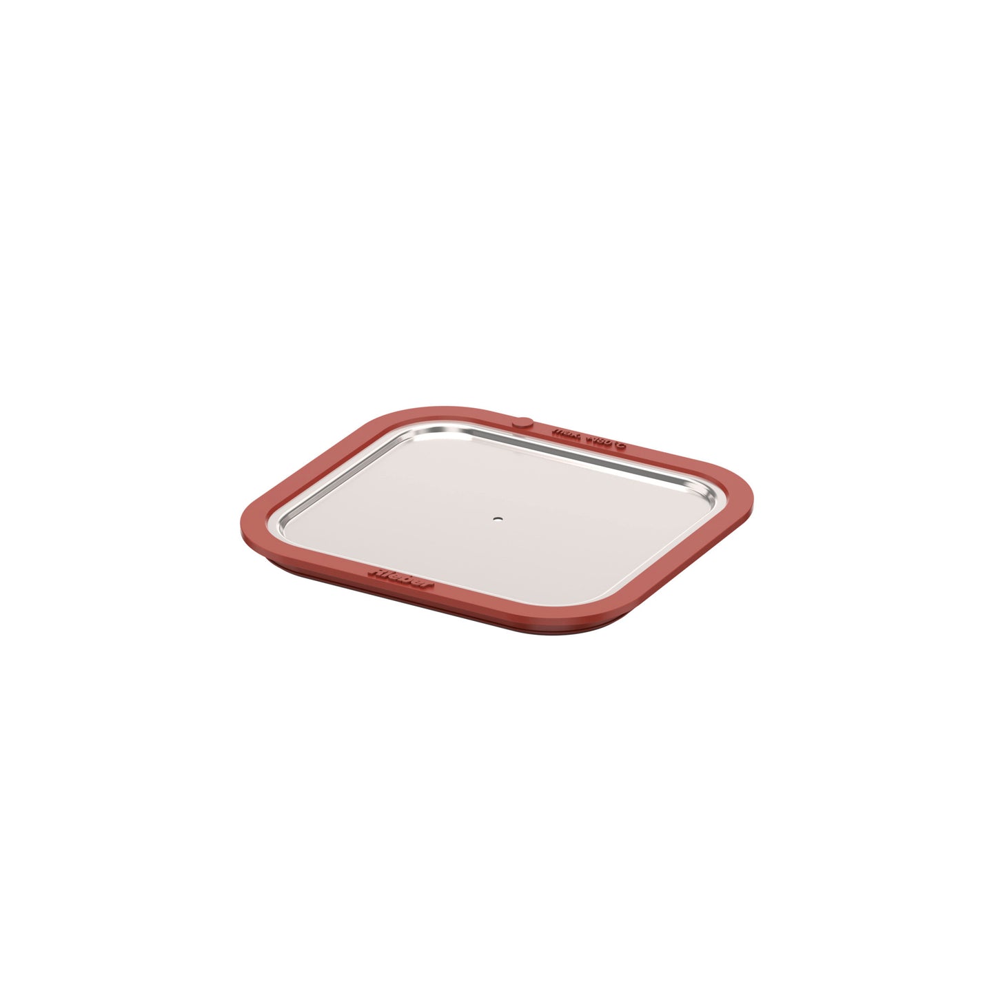 Roter Deckel für Gastronomiebehälter.