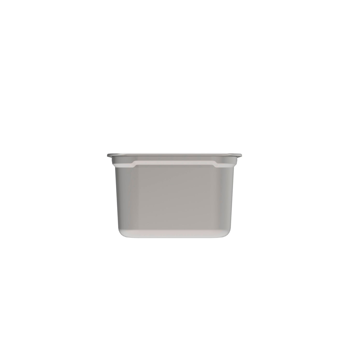 Edelstahl-Gastronormbehälter, quadratische Form.