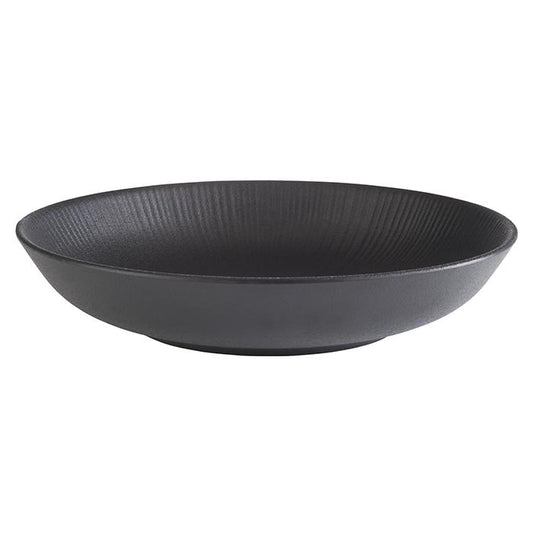 Schwarze Schale aus Melamin.