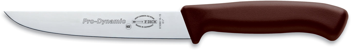 Küchenmesser mit braunem Griff.