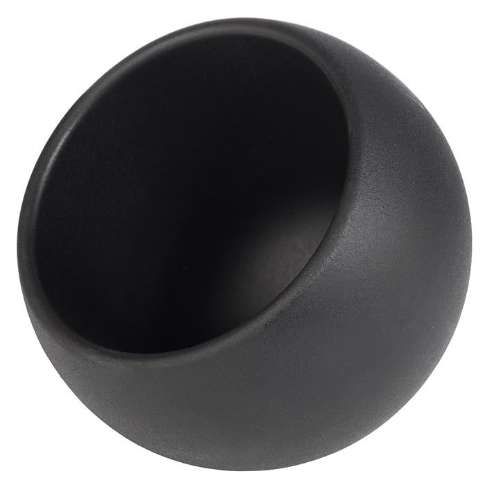 Schwarze, runde Schale aus Melamin.