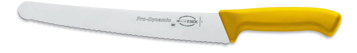 Brotmesser mit gelbem Griff.