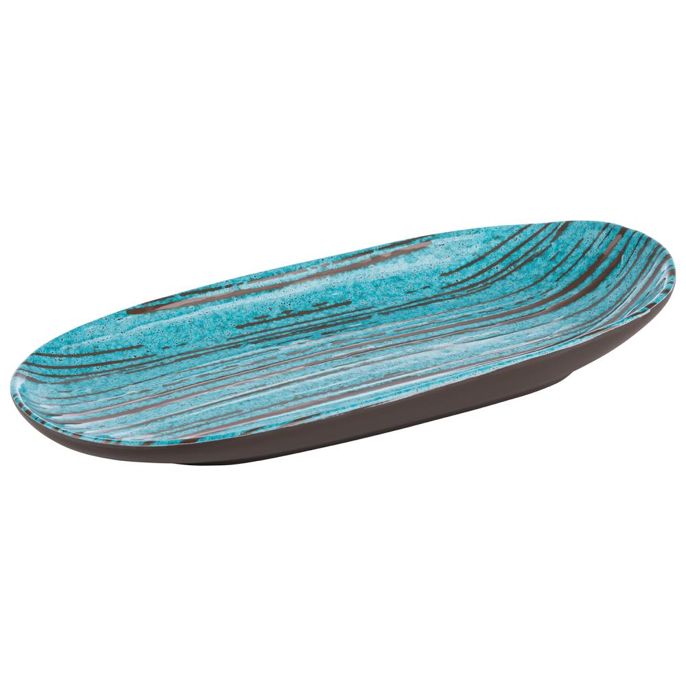 Blaue dekorative Servierplatte