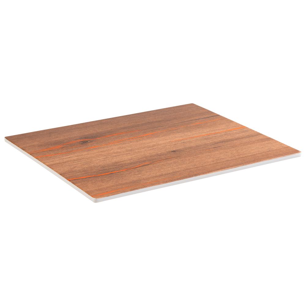 Holzoptik Servierplatte, rechteckig, flach.