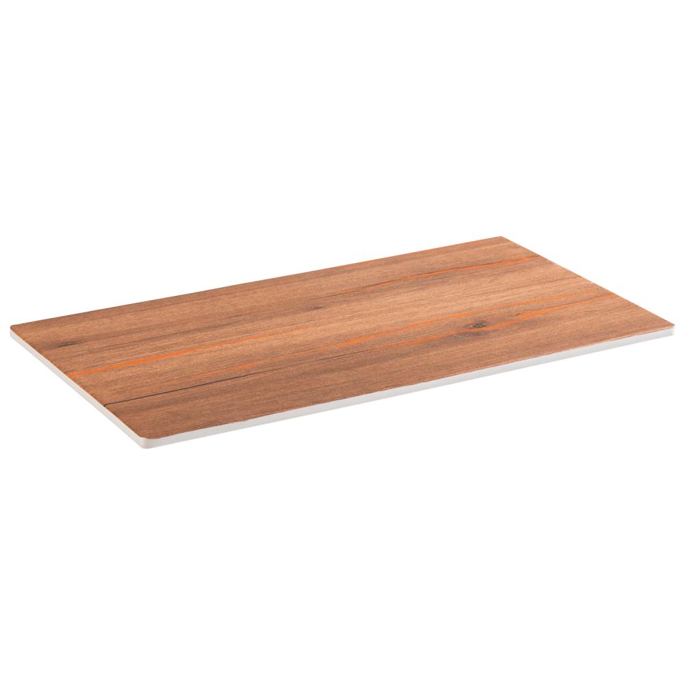 Holzoptik Servierplatte rechteckig.