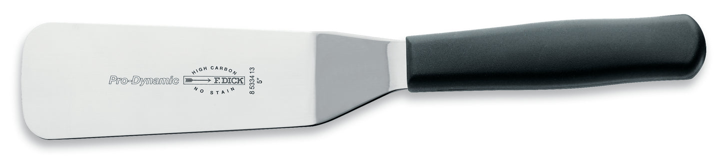 Küchenspatel mit schwarzem Griff.