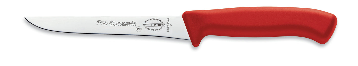 Rotes Messer mit Edelstahlklinge.