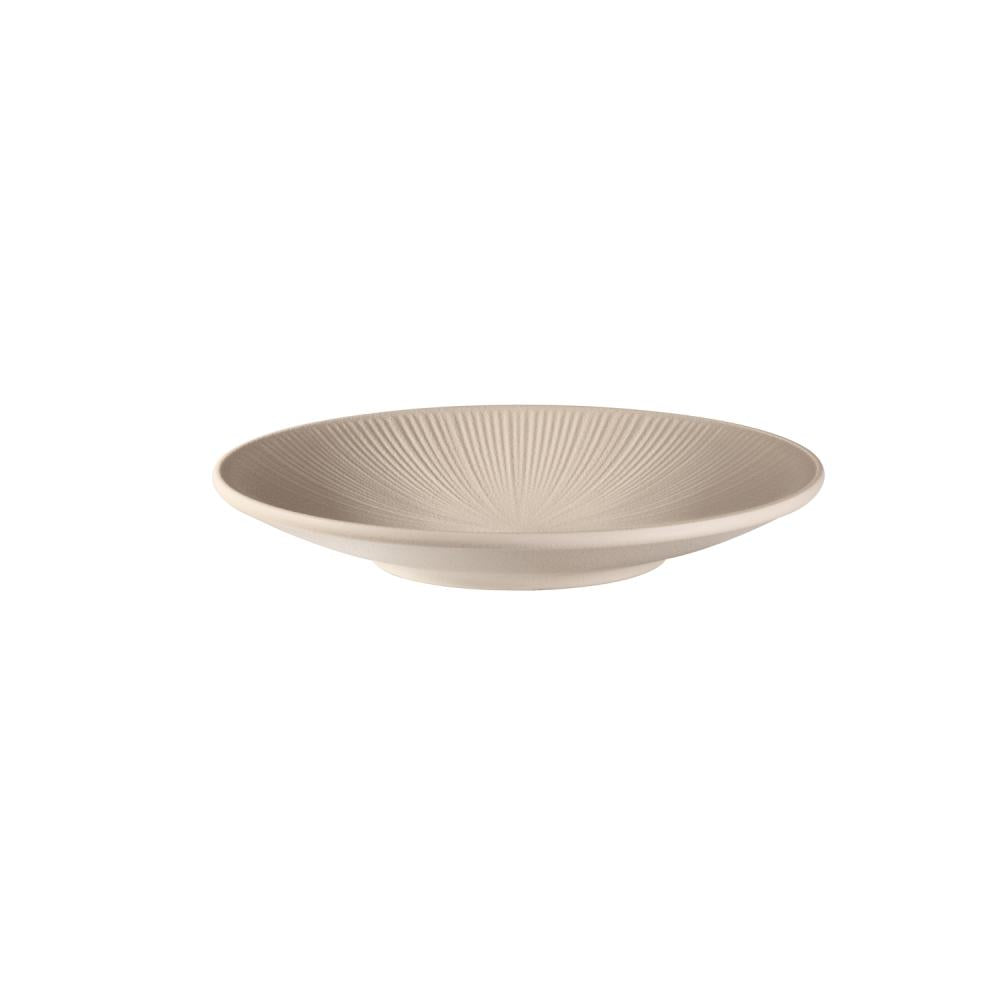 Leere, beige, dekorative Schale