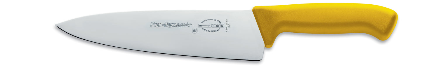 Kochmesser mit gelbem Griff.