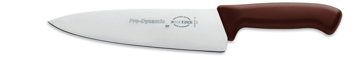 Kochmesser mit braunem Griff.