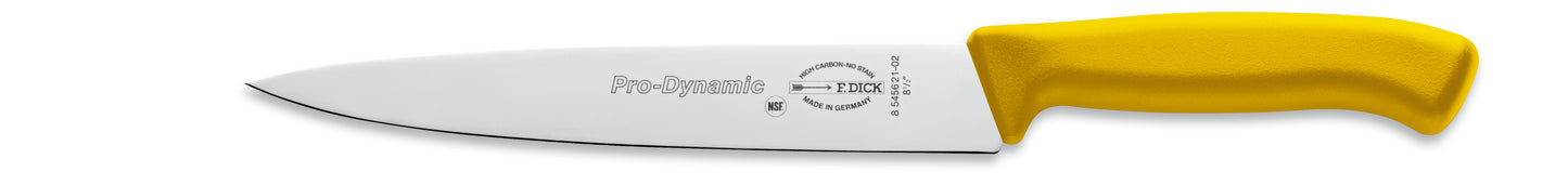 Gelbmesser mit Edelstahlklinge, Aufschrift.