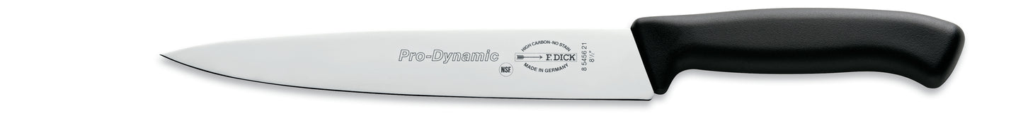 Kochmesser mit schwarzem Griff.