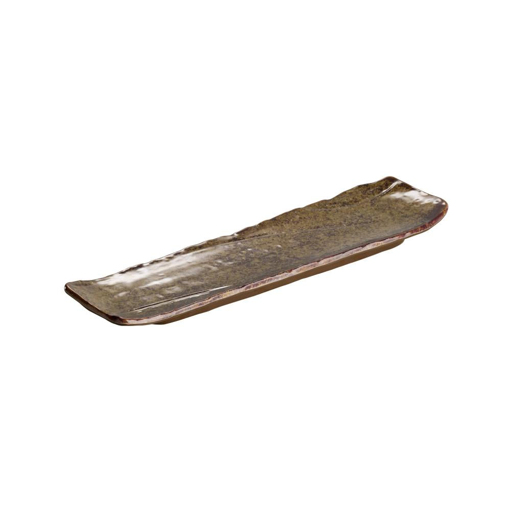 Lange, flache Keramikplatte