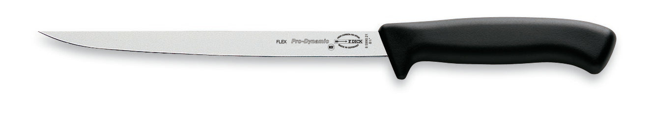 Schwarzes Messer mit langer Klinge.