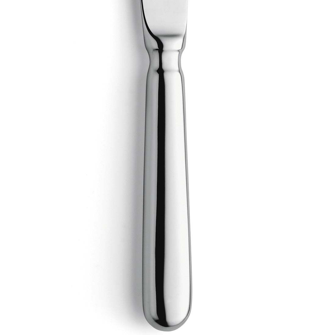 Metallgriff eines Küchenutensils, Nahaufnahme.
