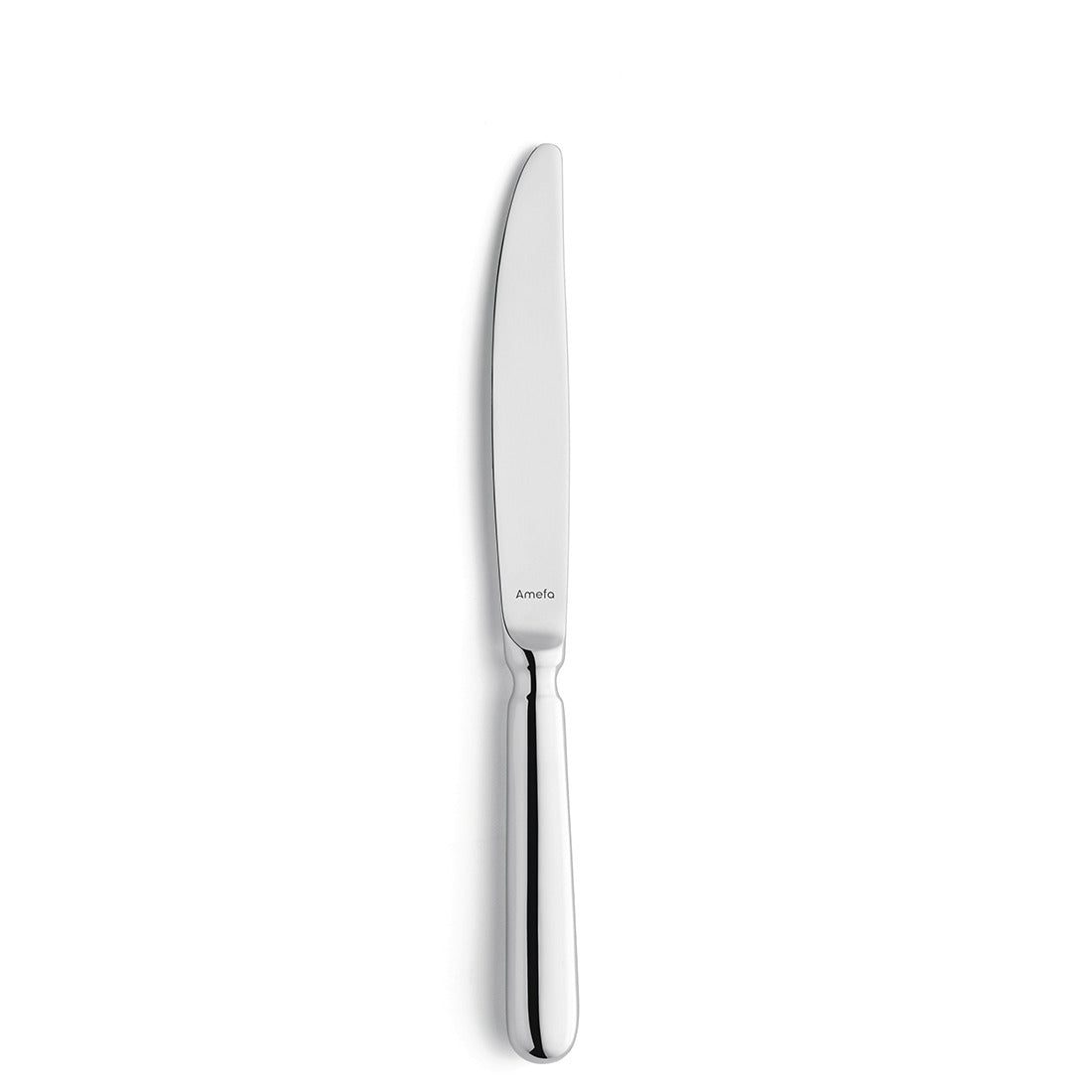 Silbernes Tafelmesser mit glattem Griff.