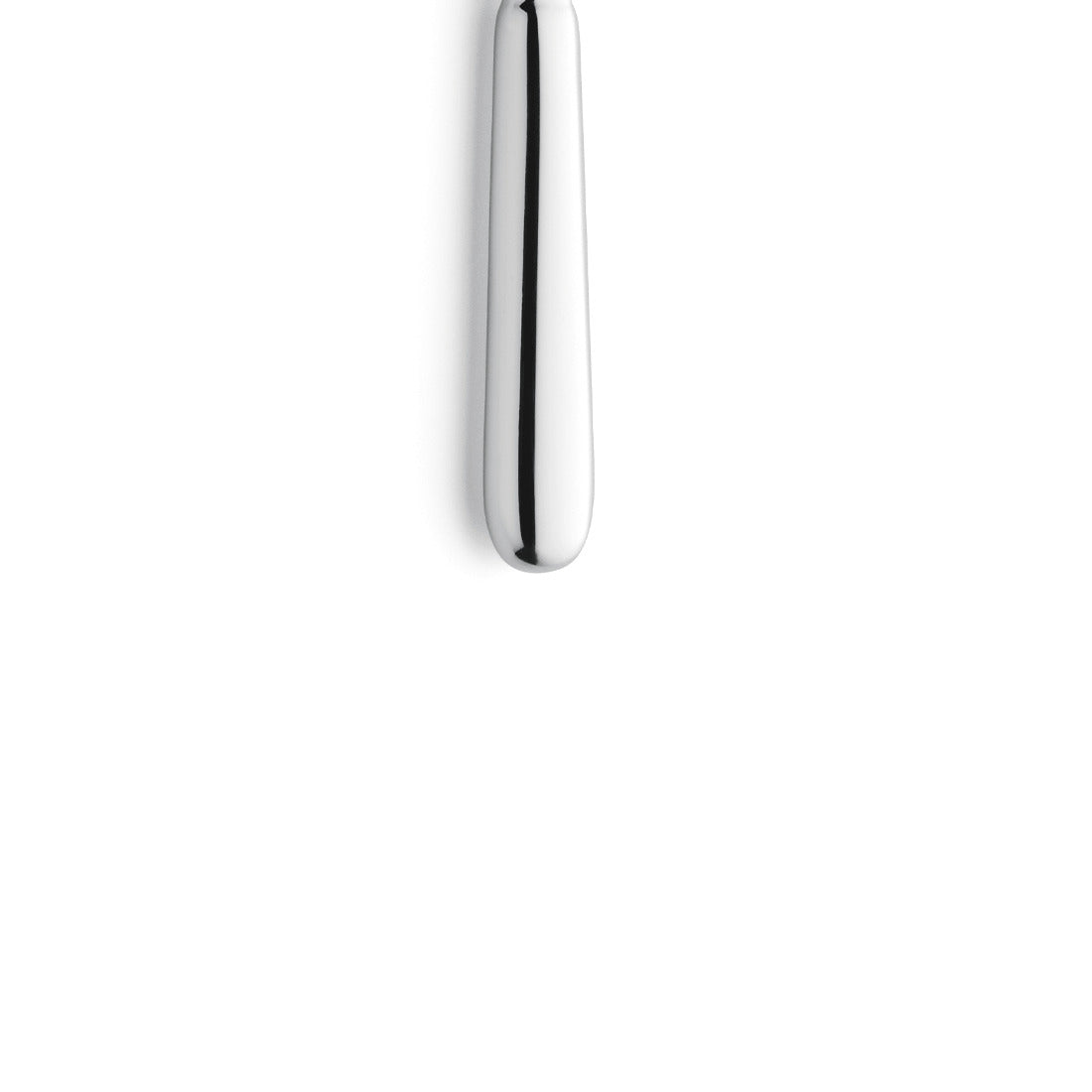 Silberner Löffel mit schlichtem Design.