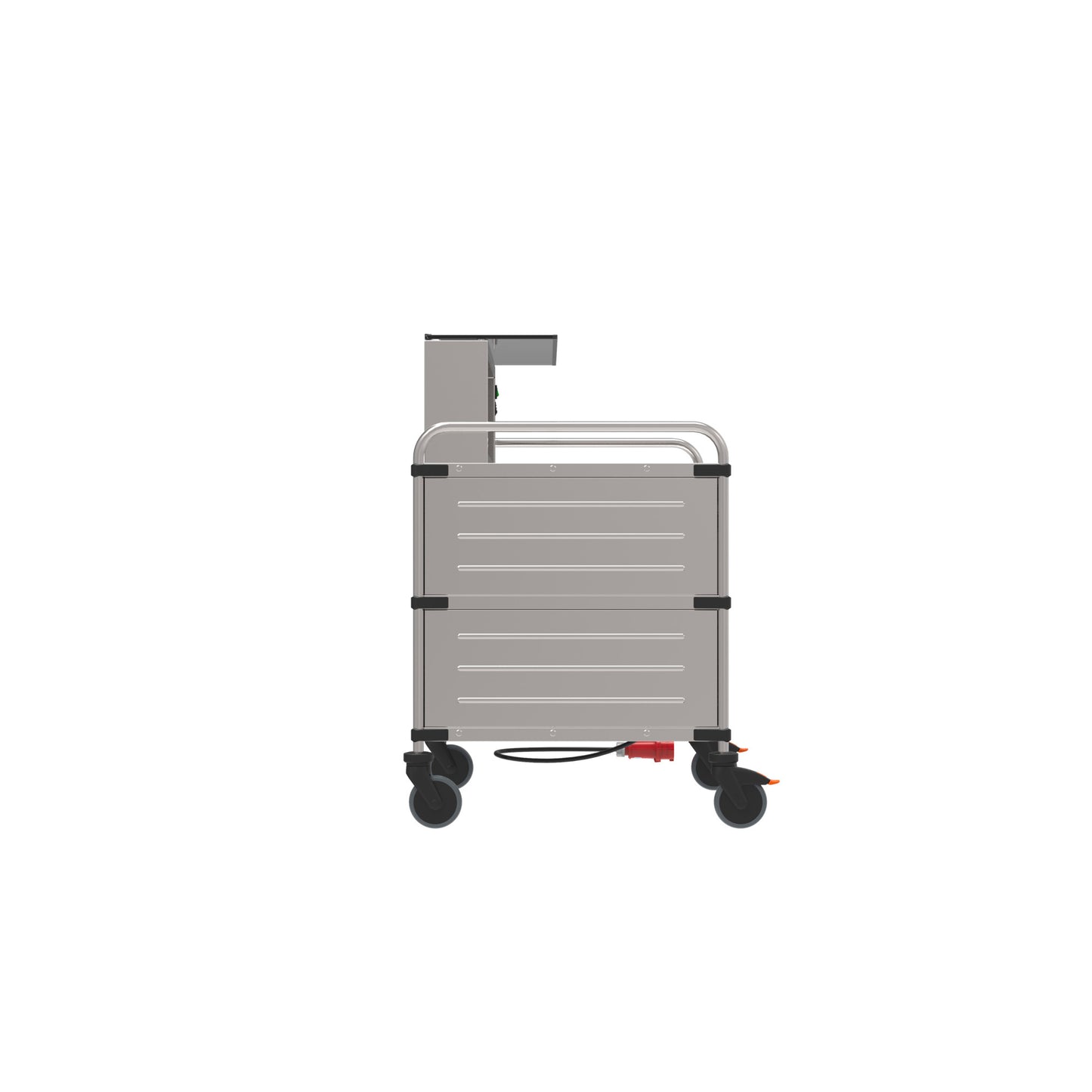 Gastronomie-Transportwagen mit Rollen.