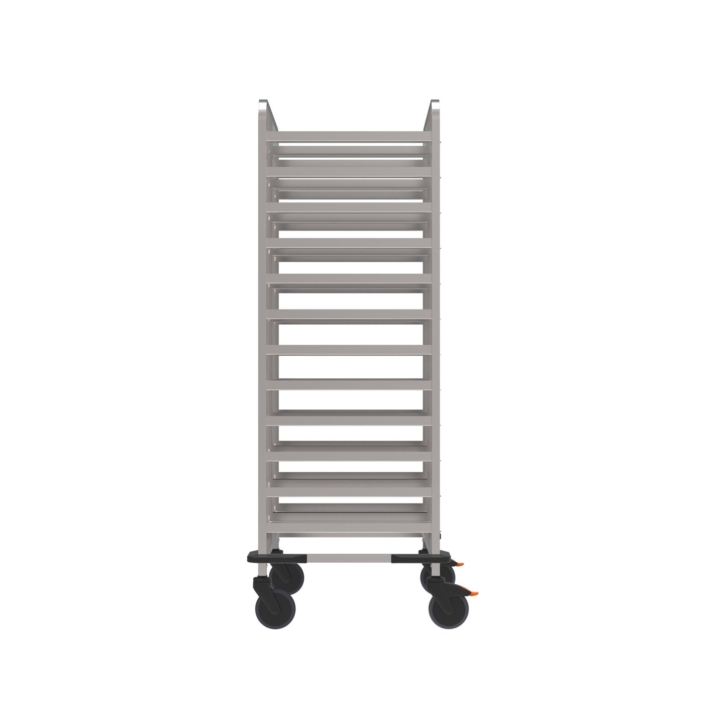 Metallregalwagen mit Rollen, leer.