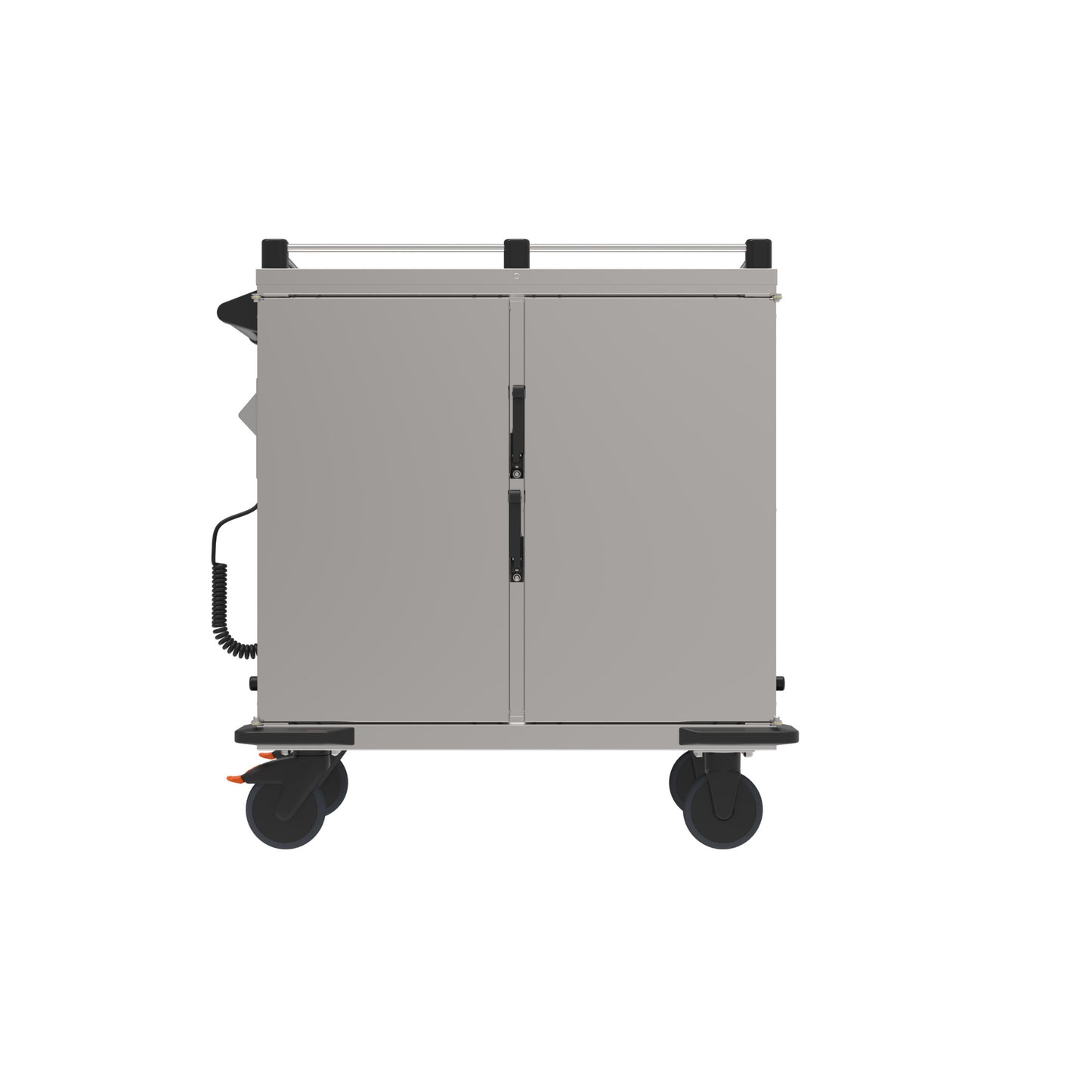 Mobiler Gastronomie-Transportwagen mit Rollen.