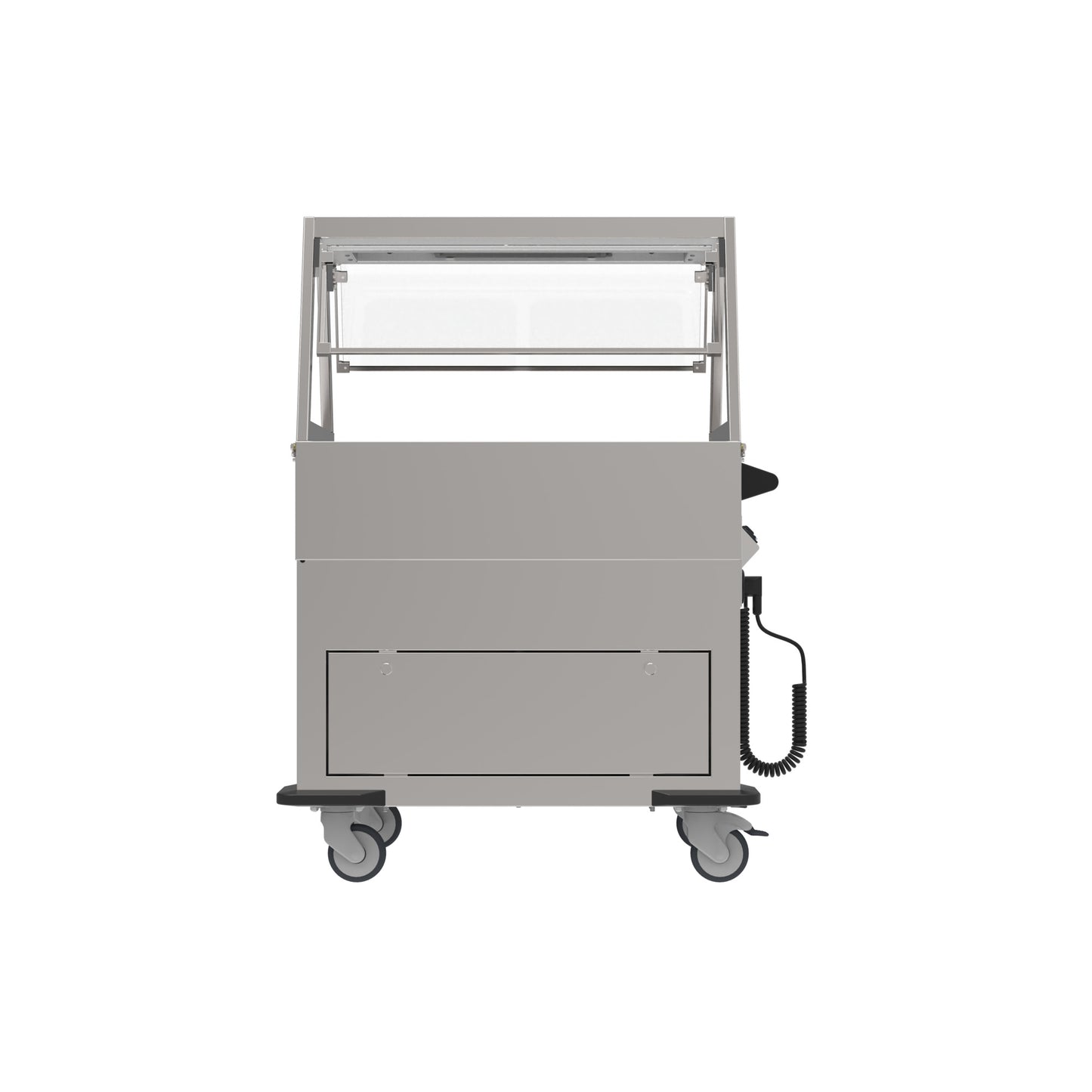 Mobiler Gastronomie-Servierwagen mit Haube.
