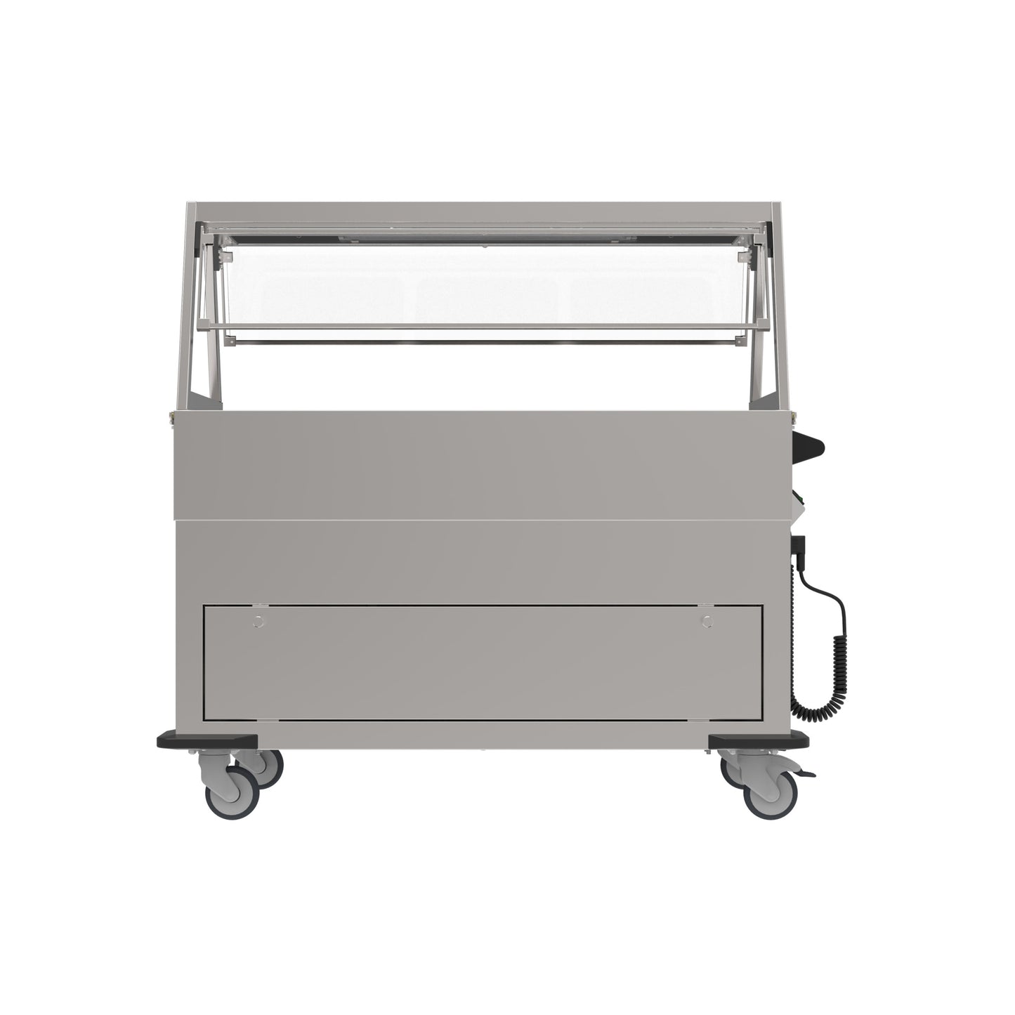 Mobiler Gastronomie-Servierwagen mit Rollen.