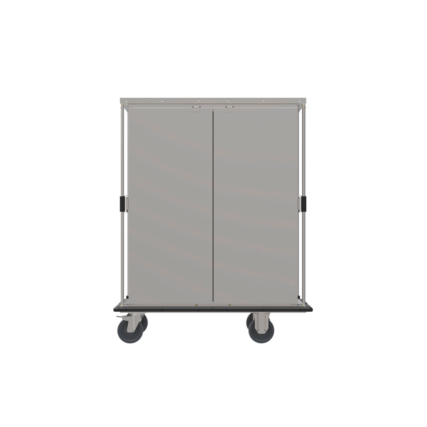 Mobiler Edelstahl-Transportwagen mit Rollen.