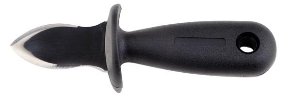 Austernmesser mit schwarzem Griff.