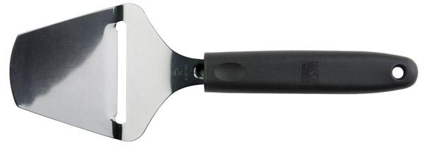 Käseschneider mit schwarzem Griff.