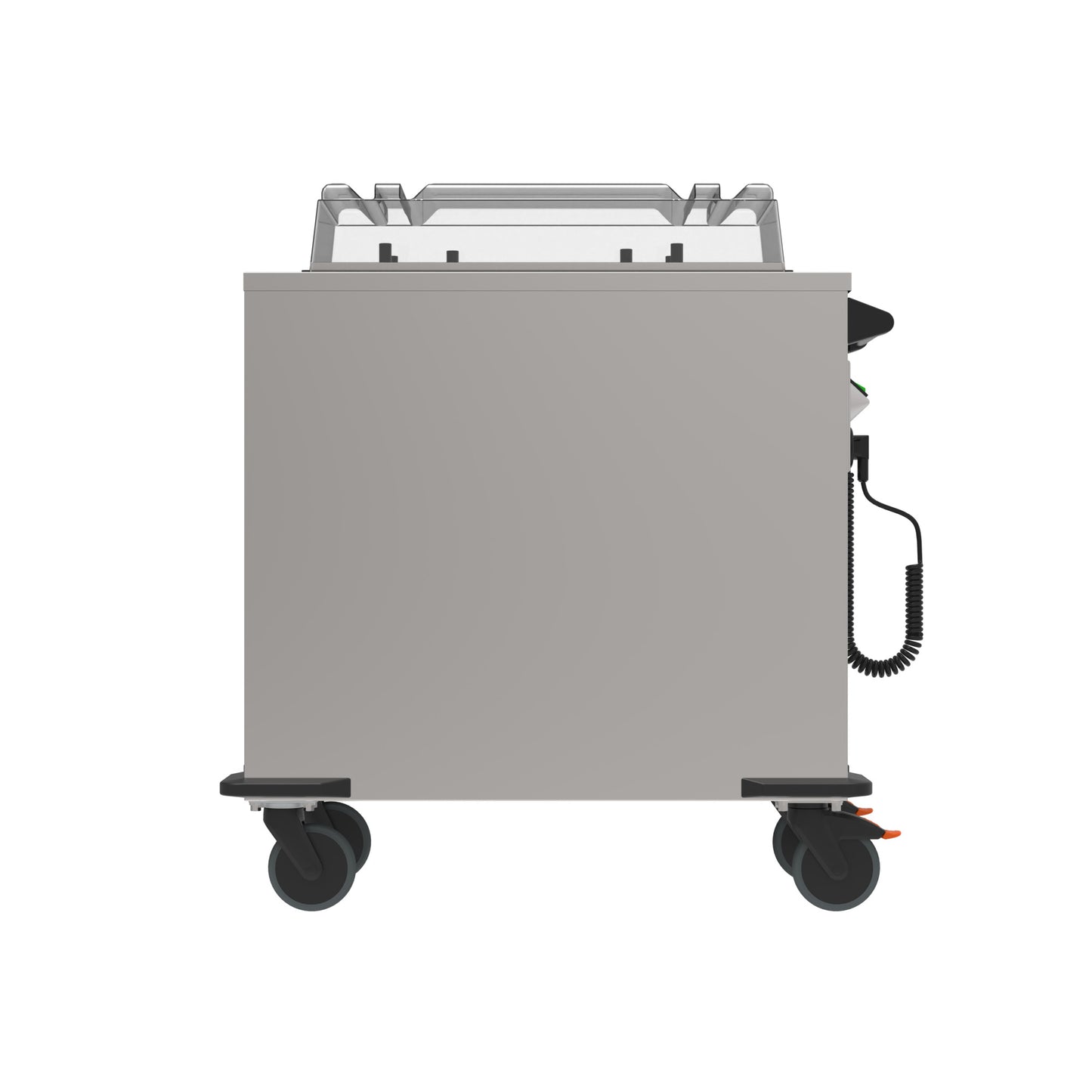 Mobiler Gastronomie-Transportwagen seitlich.