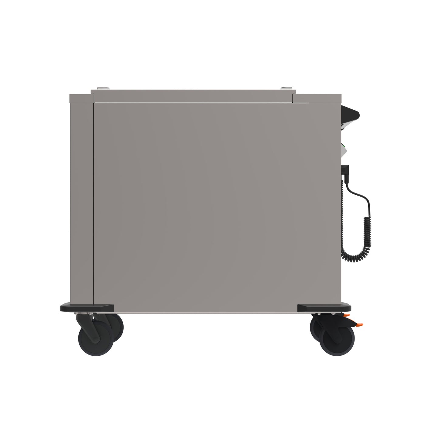 Mobiler Gastronomie-Transportwagen seitlich.