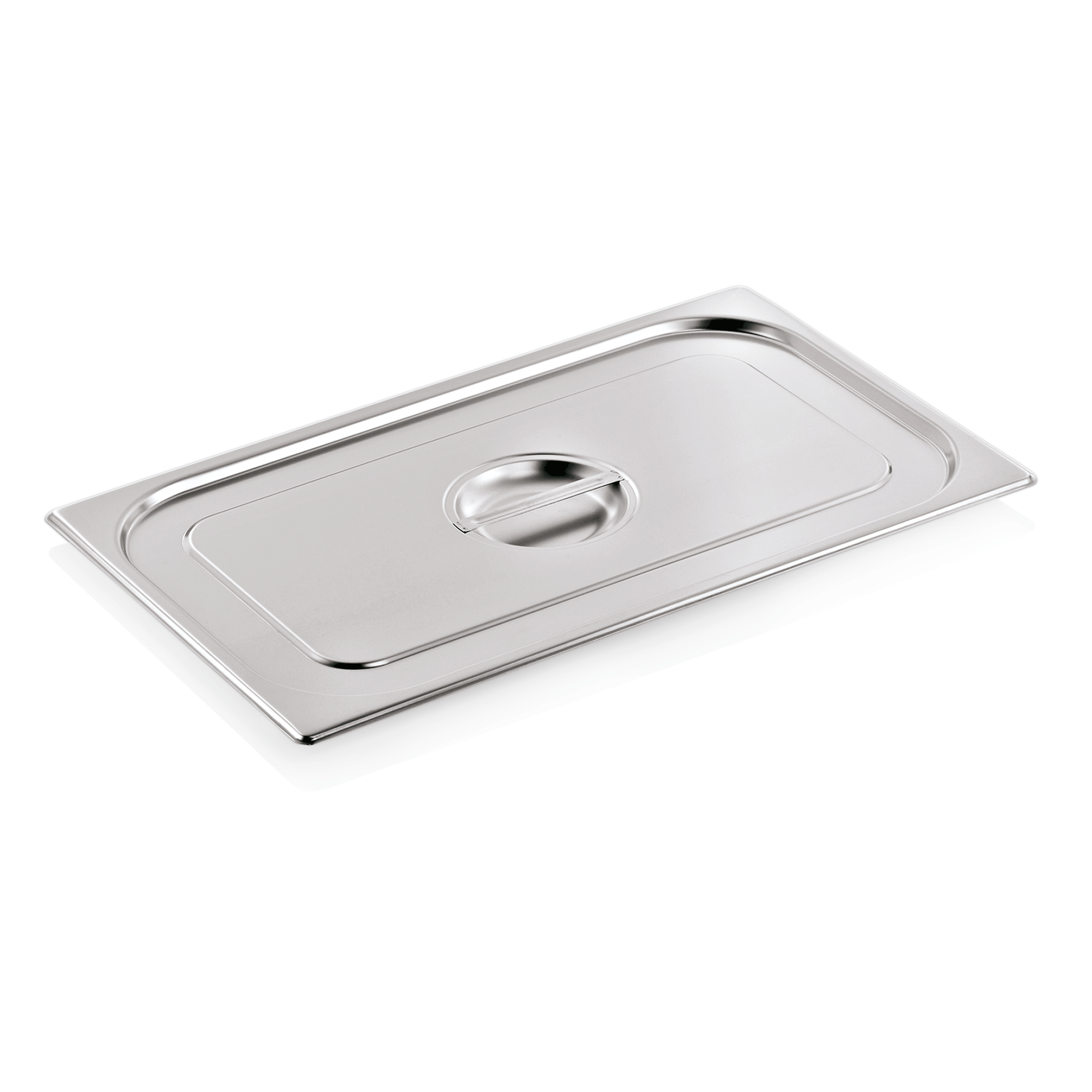 Edelstahl-Gastronorm-Behälterdeckel, rechteckig.