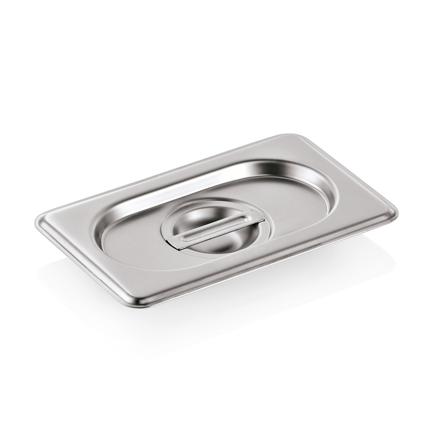 Edelstahl-Gastronorm-Behälterdeckel, rechteckig.