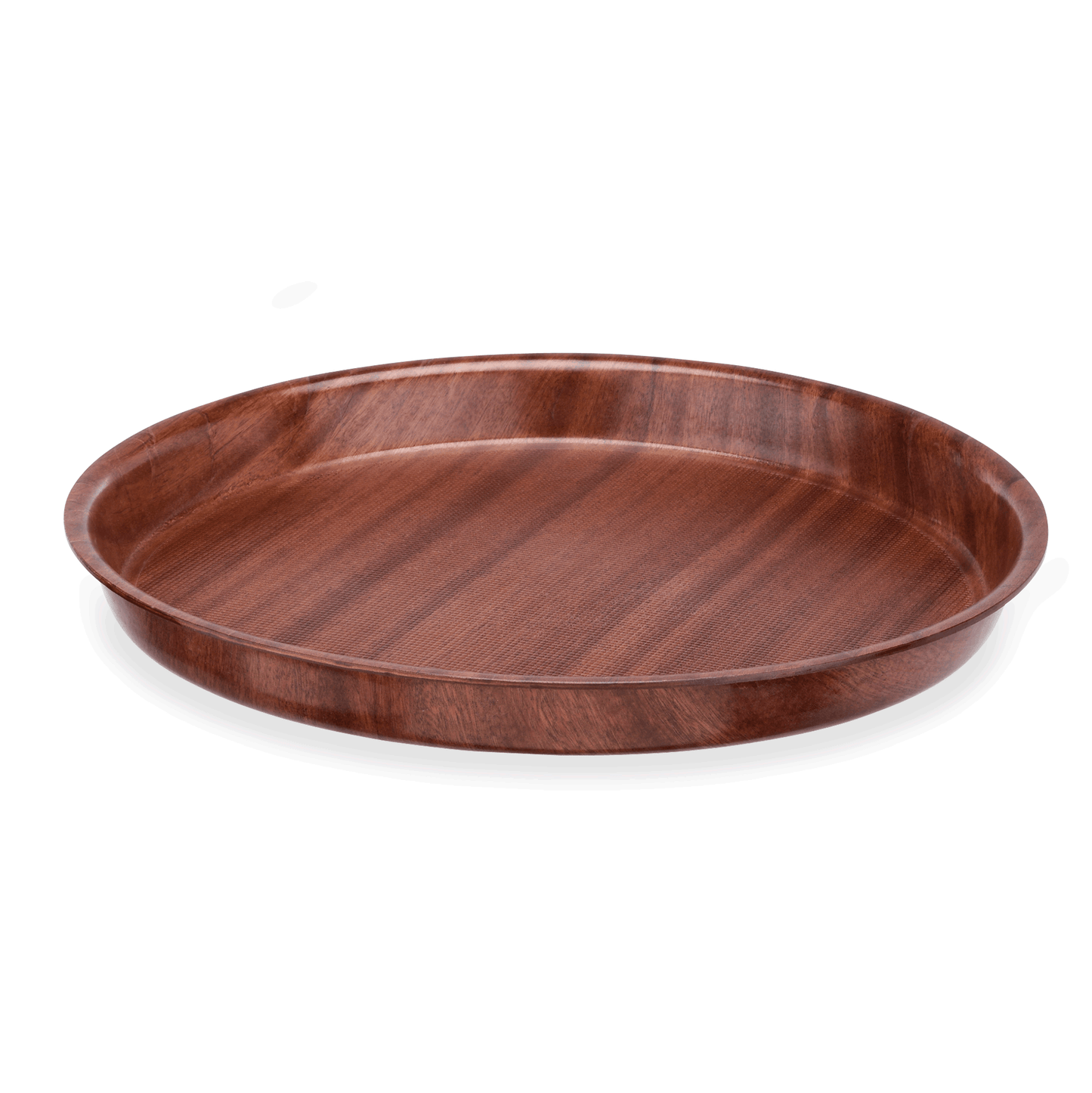 Rundes Holztablett für Gastronomie.
