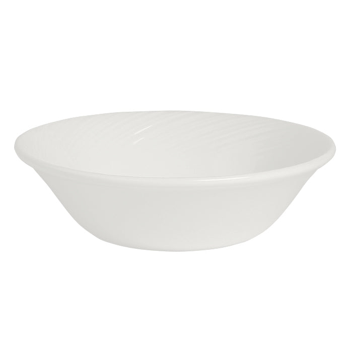 Weiße Schüssel aus Porzellan.