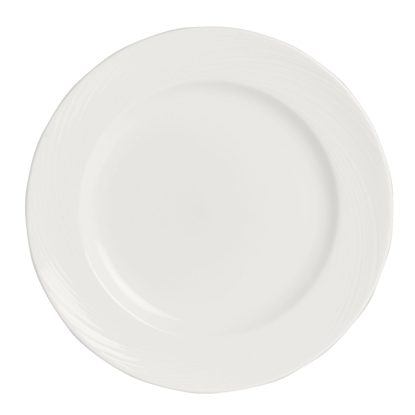 Leerer weißer Teller, schlichtes Design.