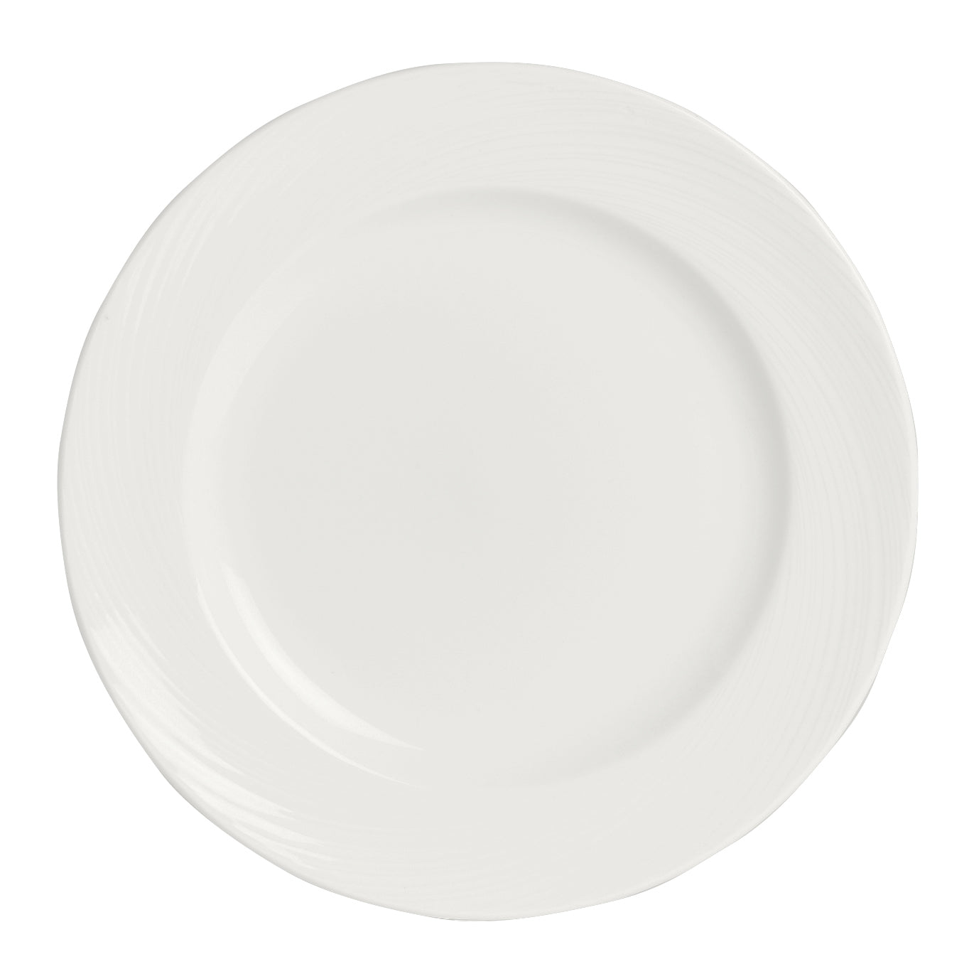 Leerer weißer Teller, schlichtes Design.
