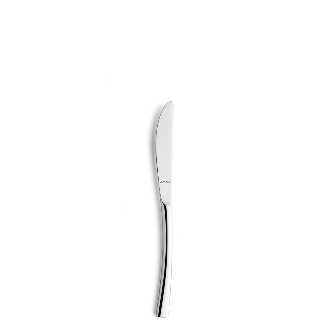 Silbernes Messer auf weißem Hintergrund.