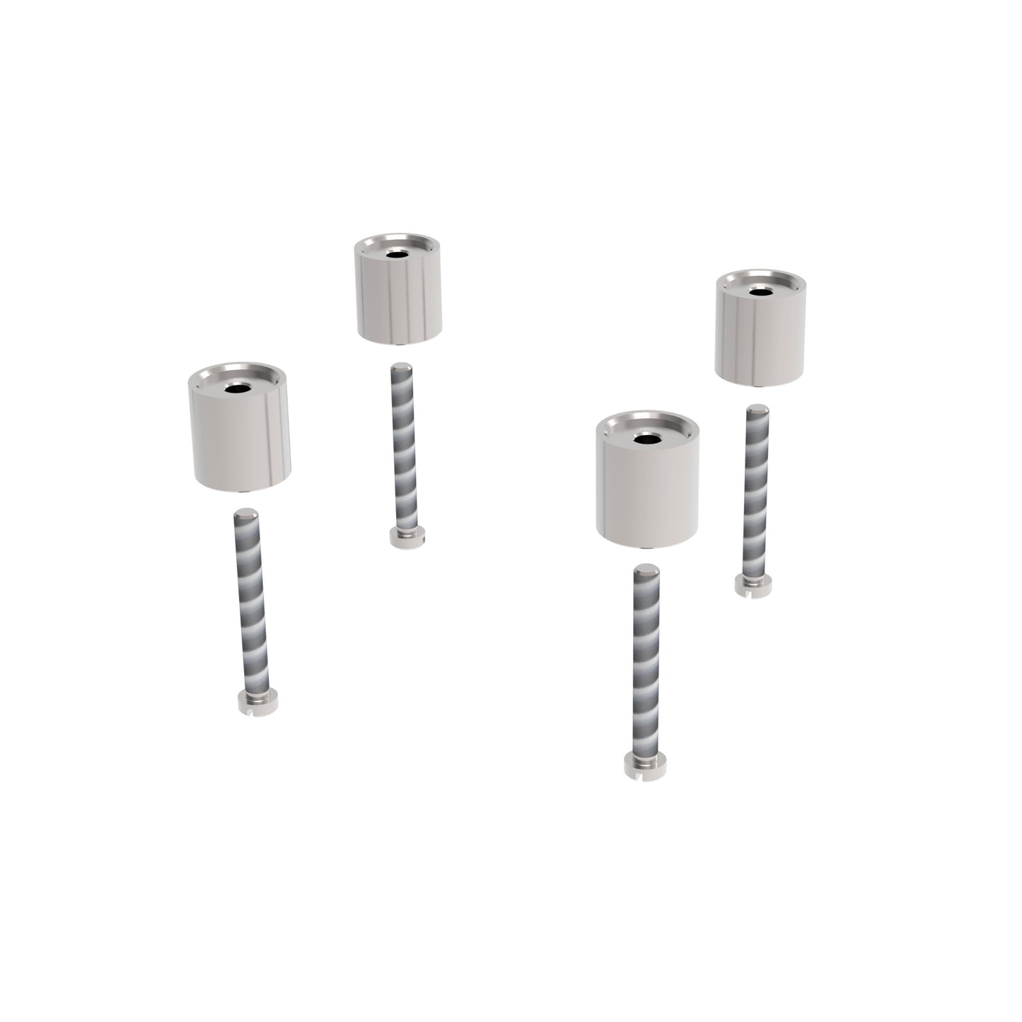 Metallteile mit Schrauben und Muttern.