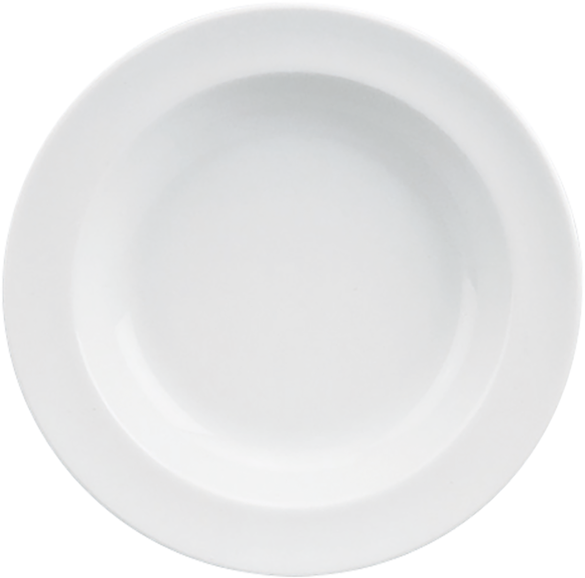 Leere weiße Teller für Gastronomie