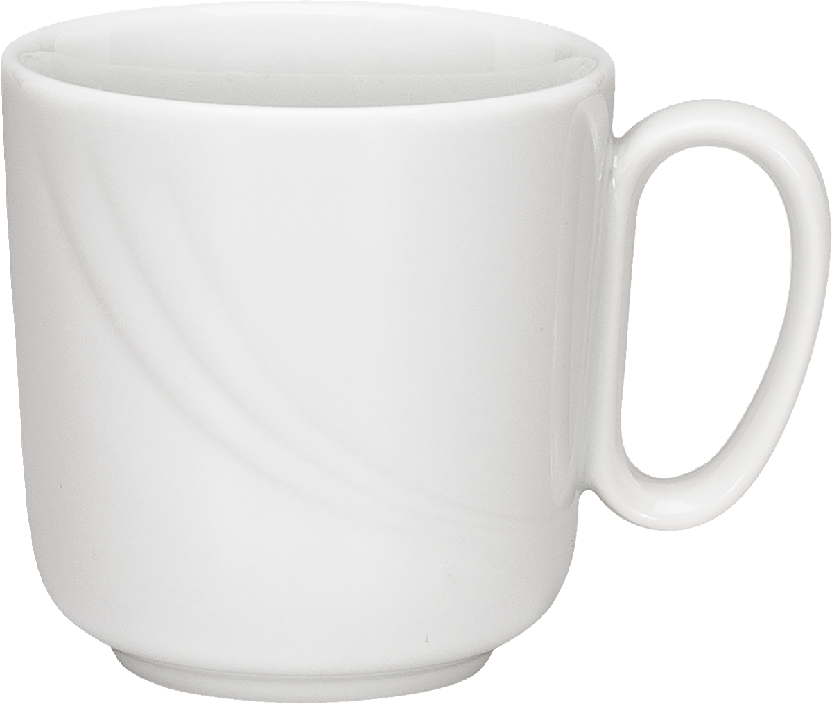 Weiße Kaffeetasse für Gastronomie.