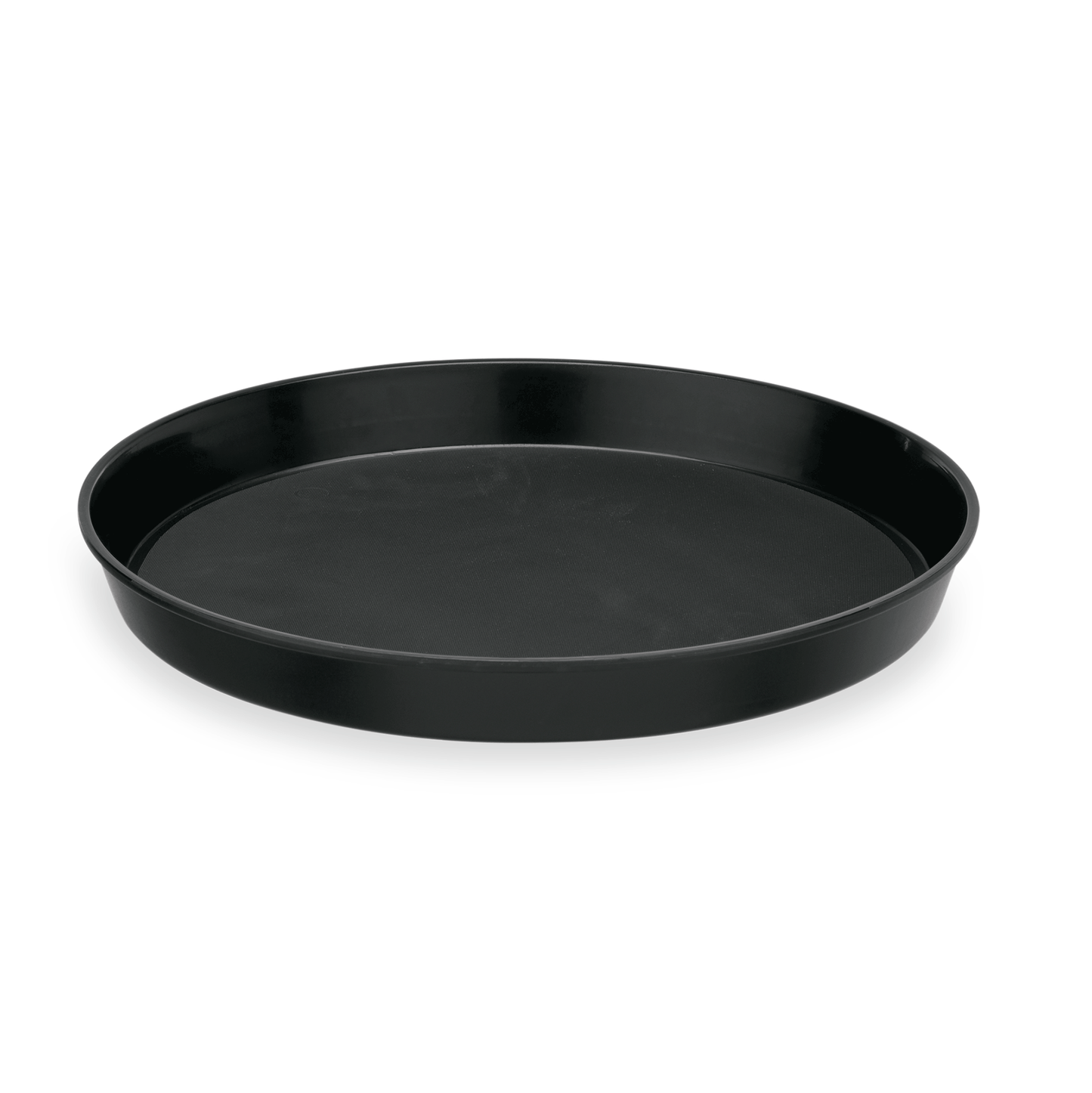 Schwarzes Serviertablett für Gastronomie.