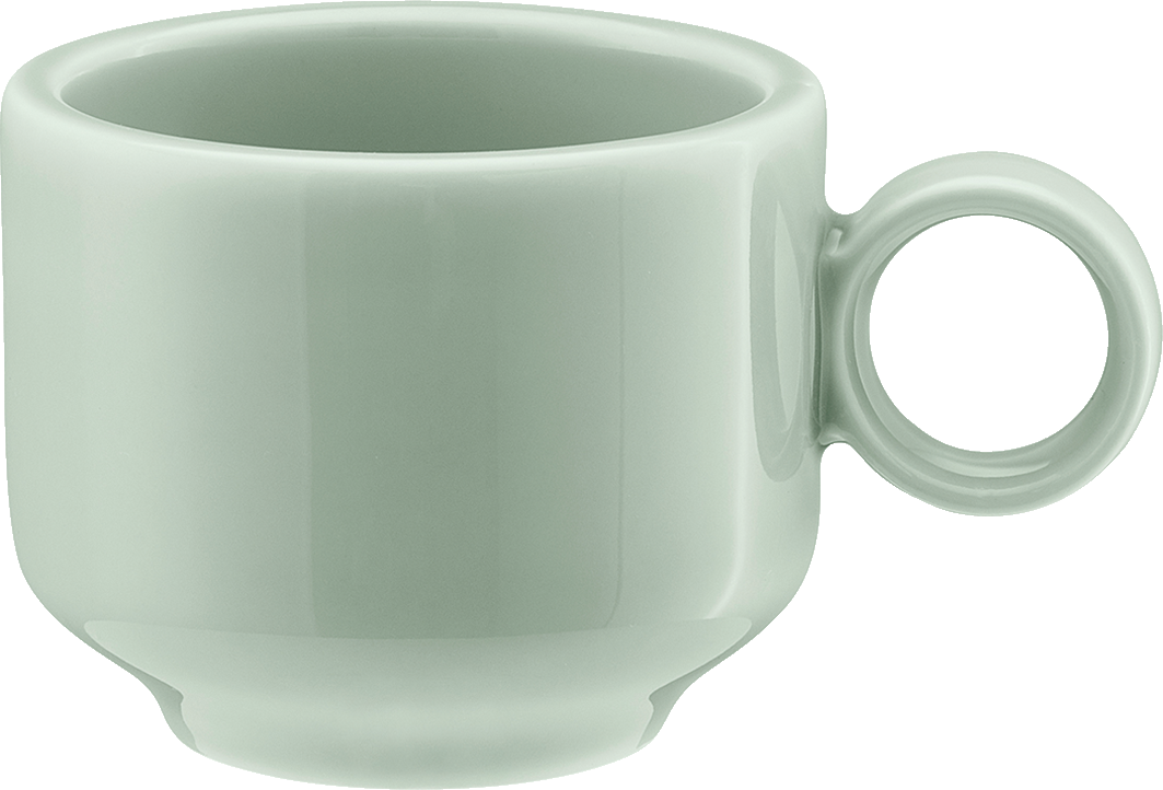 Grüne Tasse mit Henkel