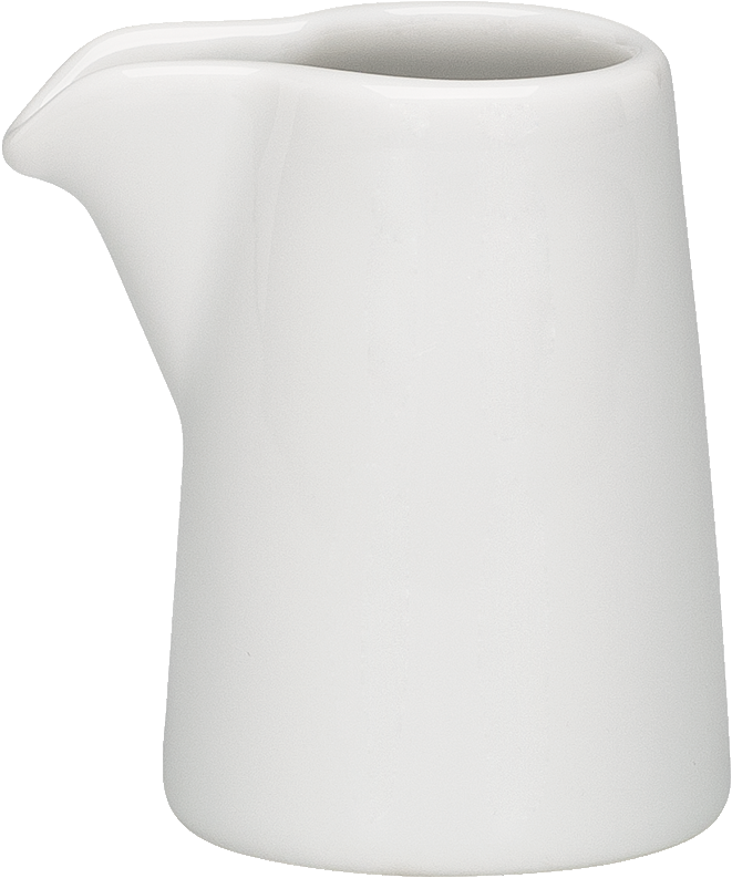 Weißer Porzellan-Milchkännchen.