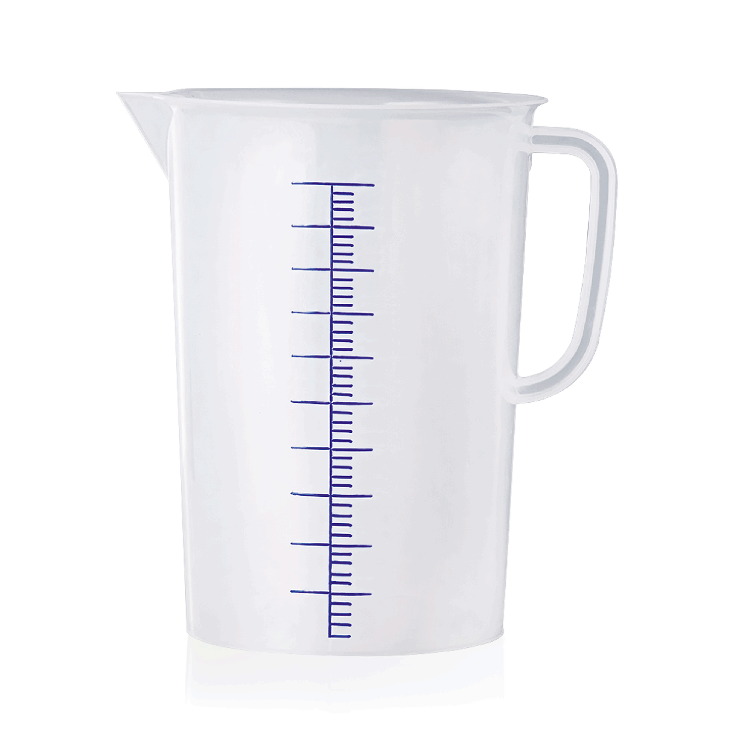 Messbecher mit blauer Skala.