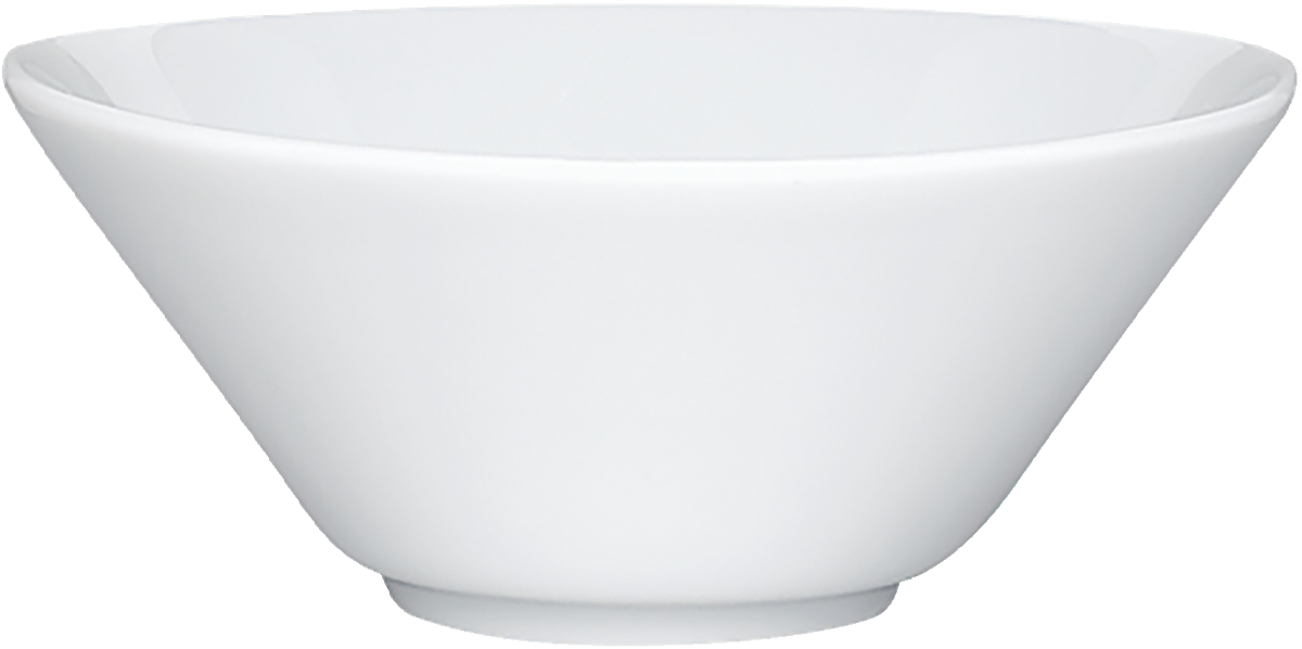 Weiße Schüssel aus Porzellan.